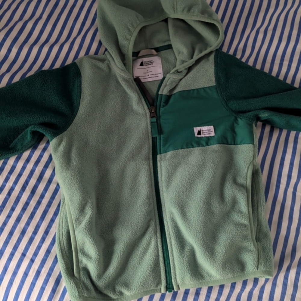 Kids Green Fleece Hoodie